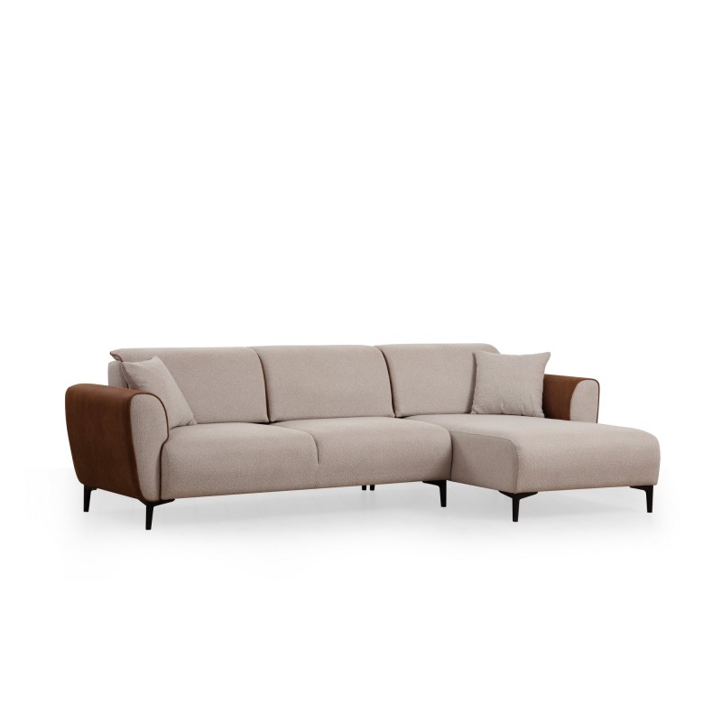 Corner Sofa-Bed Aren Right - Beige, Cinnamon Beige
Cinnamon