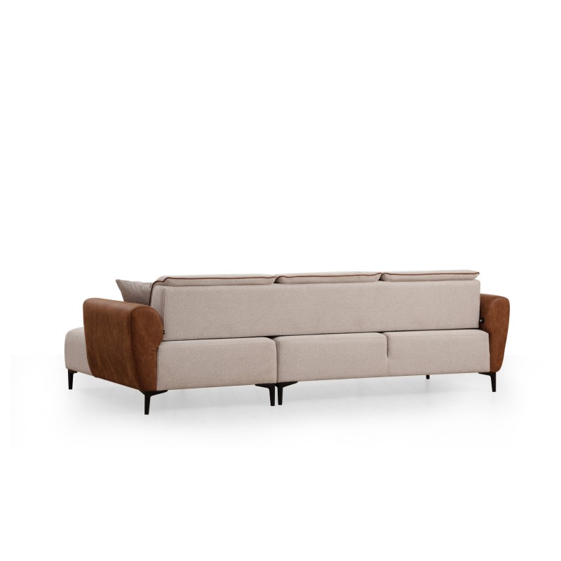 Corner Sofa-Bed Aren Right - Beige, Cinnamon Beige
Cinnamon