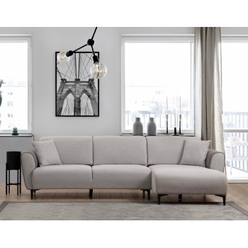Corner Sofa-Bed Aren Right - Grey Grey