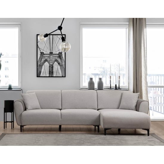 Corner Sofa-Bed Aren Right - Grey Grey Corner Sofa-Bed Aren Right - Grey Grey