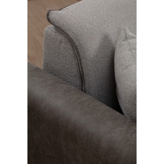 Corner Sofa-Bed Aren Right - Grey Grey Corner Sofa-Bed Aren Right - Grey Grey