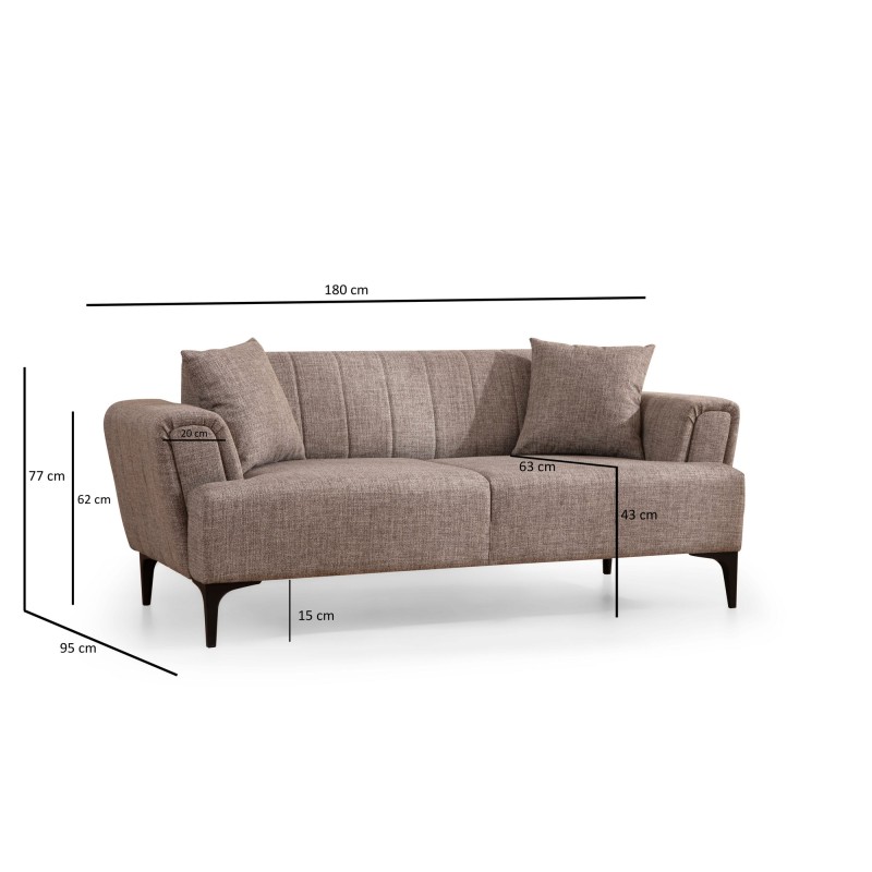2-Seat Sofa Hamlet - Light Brown Light Brown