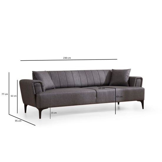 3-Seat Sofa-Bed Hamlet - Dark Grey Dark Grey