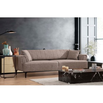 3-Seat Sofa-Bed Hamlet - Light Brown Light Brown