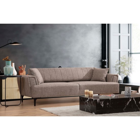 3-Seat Sofa-Bed Hamlet - Light Brown Light Brown