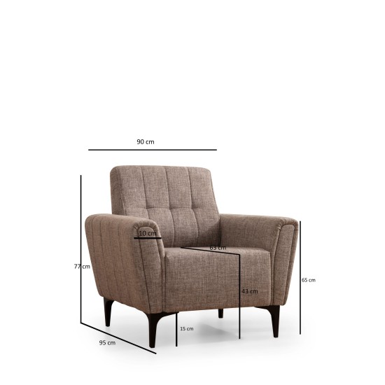 1-Seat Sofa Hamlet - Light Brown Light Brown 1-Seat Sofa Hamlet - Light Brown Light Brown