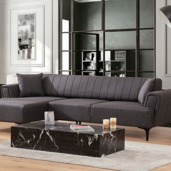 Corner Sofa-Bed Hamlet Left - Dark Grey Dark Grey