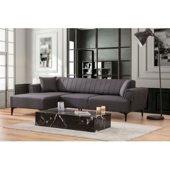 Corner Sofa-Bed Hamlet Left - Dark Grey Dark Grey