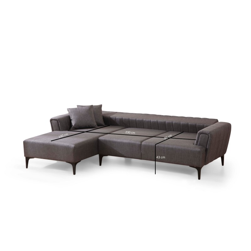 Corner Sofa-Bed Hamlet Left - Dark Grey Dark Grey
