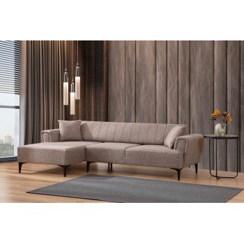 Corner Sofa-Bed Hamlet Left - Light Brown Light Brown