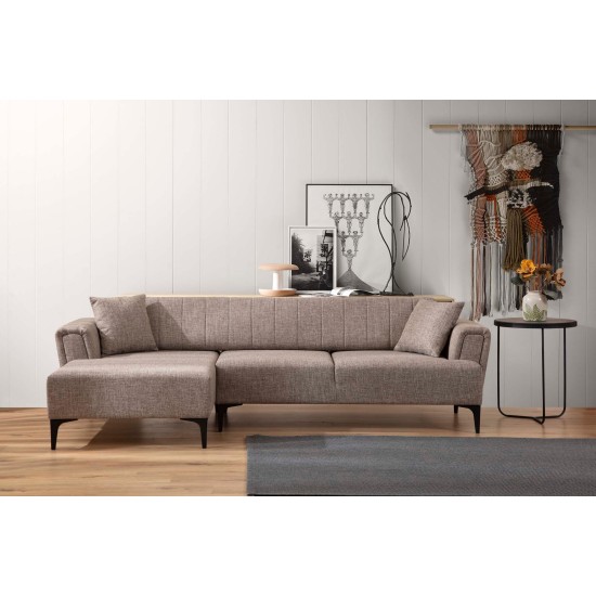 Corner Sofa-Bed Hamlet Left - Light Brown Light Brown Corner Sofa-Bed Hamlet Left - Light Brown Light Brown
