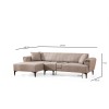 Corner Sofa-Bed Hamlet Left - Light Brown Light Brown