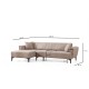 Corner Sofa-Bed Hamlet Left - Light Brown Light Brown Corner Sofa-Bed Hamlet Left - Light Brown Light Brown