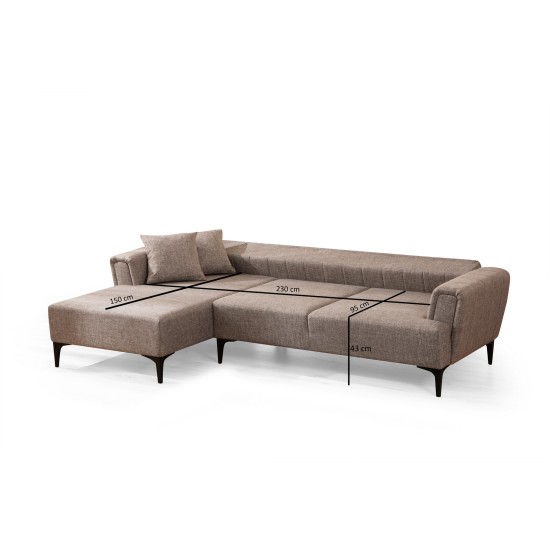 Corner Sofa-Bed Hamlet Left - Light Brown Light Brown Corner Sofa-Bed Hamlet Left - Light Brown Light Brown