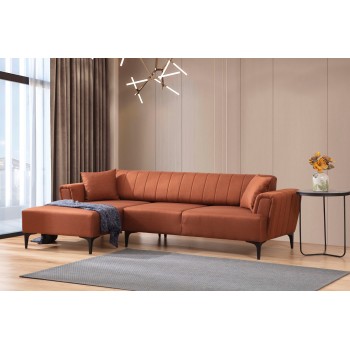 Corner Sofa-Bed Hamlet Left - Tile Red Tile Red