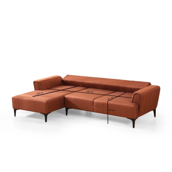 Corner Sofa-Bed Hamlet Left - Tile Red Tile Red Corner Sofa-Bed Hamlet Left - Tile Red Tile Red