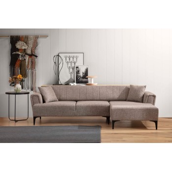 Corner Sofa-Bed Hamlet Right - Light Brown Light Brown