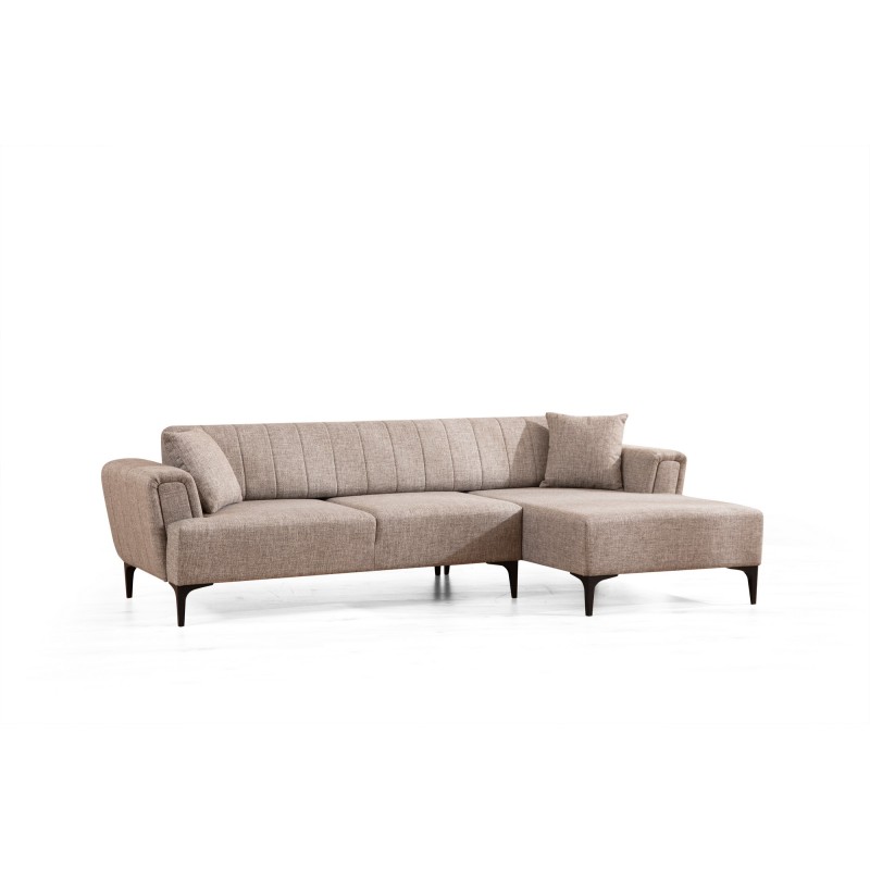 Corner Sofa-Bed Hamlet Right - Light Brown Light Brown
