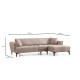 Corner Sofa-Bed Hamlet Right - Light Brown Light Brown Corner Sofa-Bed Hamlet Right - Light Brown Light Brown