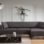 Corner Sofa-Bed Hamlet Right- Dark Grey Dark Grey