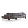 Corner Sofa-Bed Hamlet Right- Dark Grey Dark Grey