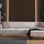 Corner Sofa-Bed Hamlet Right- Ecru Ecru