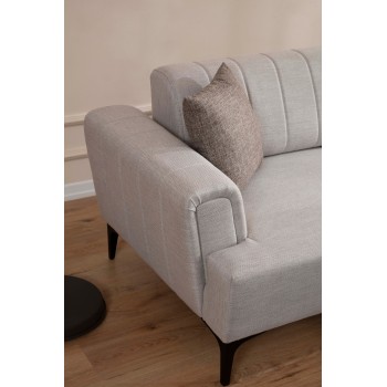 Corner Sofa-Bed Hamlet Right- Ecru Ecru