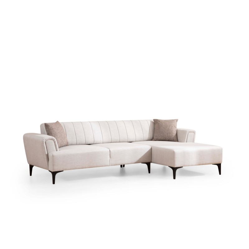 Corner Sofa-Bed Hamlet Right- Ecru Ecru