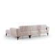 Corner Sofa-Bed Hamlet Right- Ecru Ecru