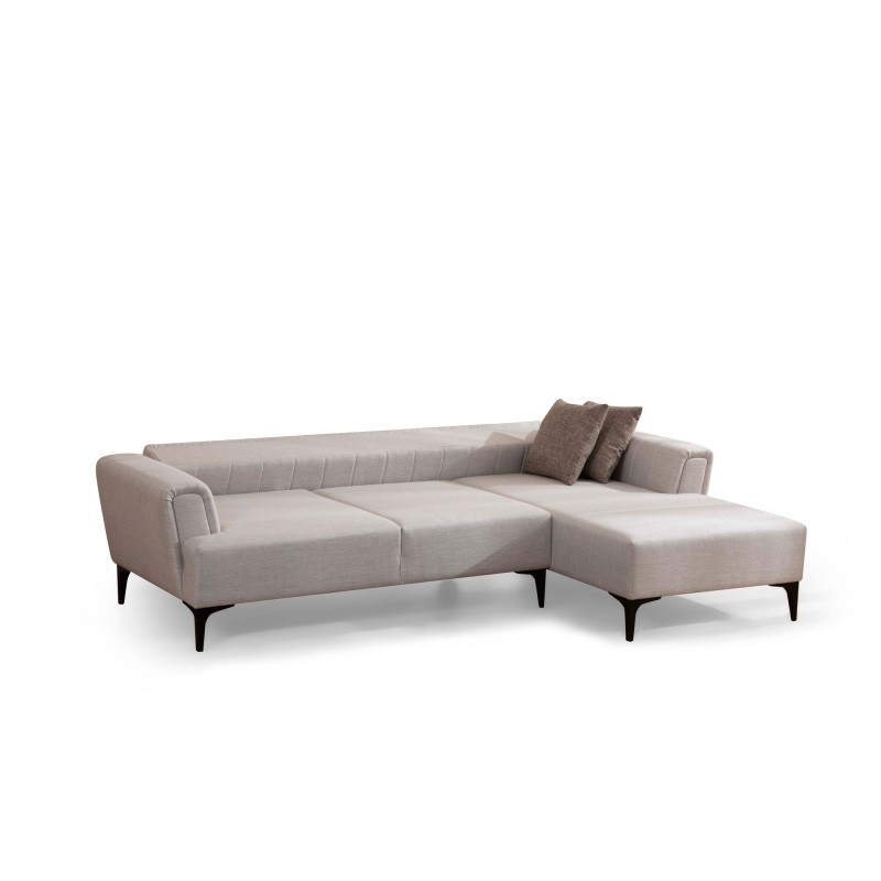 Corner Sofa-Bed Hamlet Right- Ecru Ecru