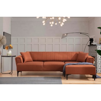 Corner Sofa-Bed Hamlet Right- Tile Red Tile Red