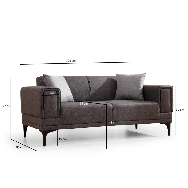 2-Seat Sofa Horizon - Dark Grey Dark Grey