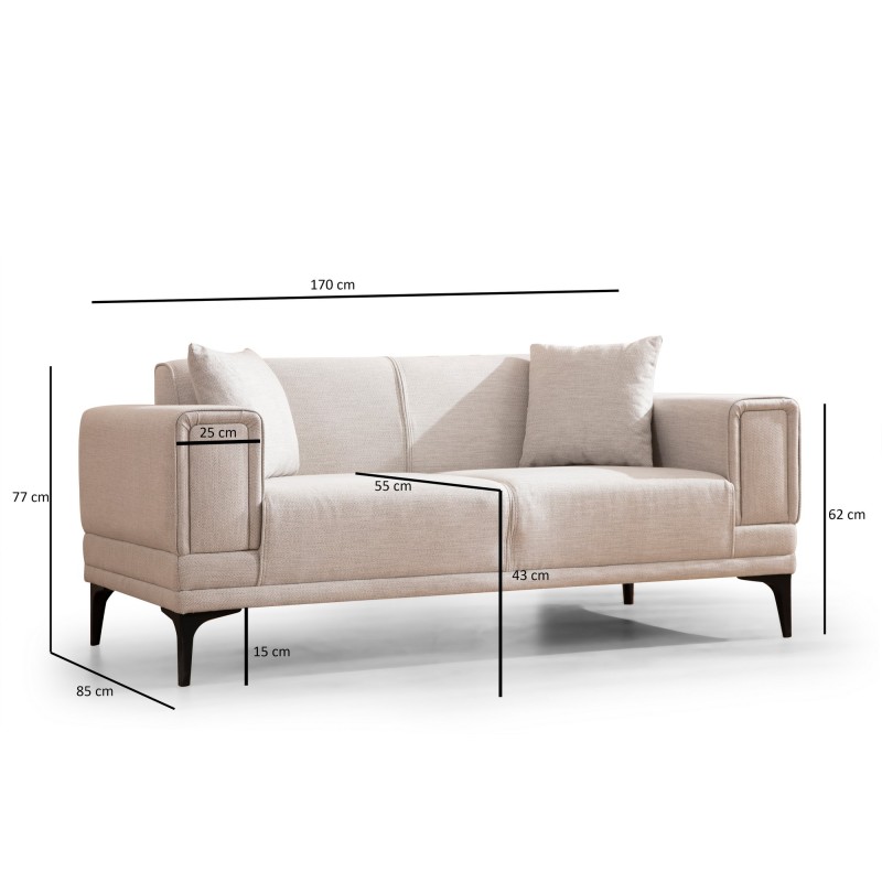 2-Seat Sofa Horizon - Ecru Ecru