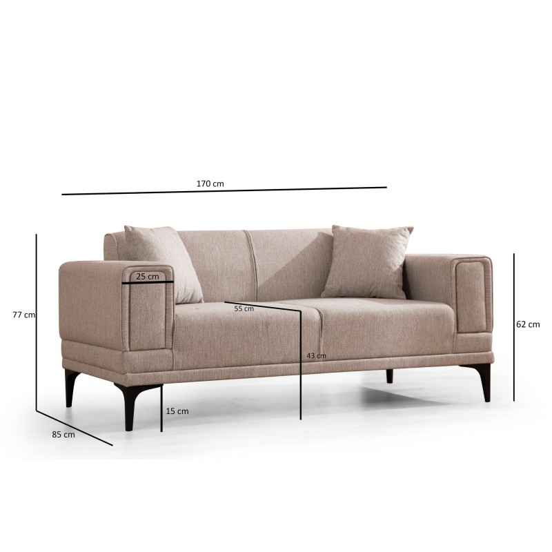 2-Seat Sofa Horizon - Light Brown Light Brown