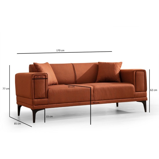 2-Seat Sofa Horizon - Tile Red Tile Red 2-Seat Sofa Horizon - Tile Red Tile Red