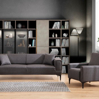 3-Seat Sofa-Bed Horizon - Dark Grey Dark Grey
