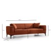 3-Seat Sofa-Bed Horizon - Tile Red Tile Red