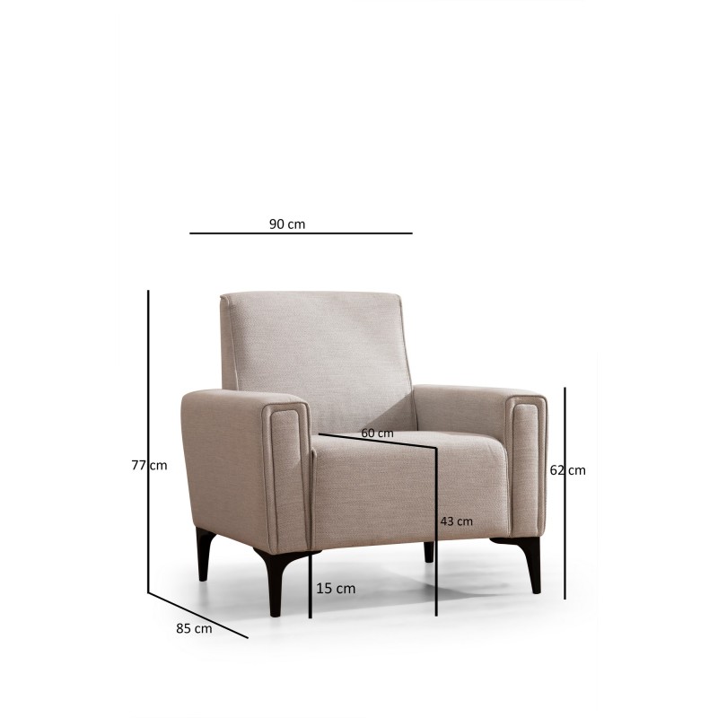 Atelier del Sofa 1-Seat Sofa Horizon - Ecru Ecru