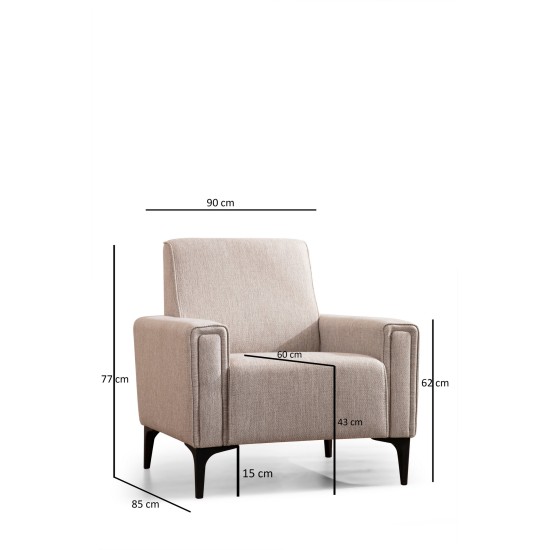1-Seat Sofa Horizon - Light Brown Light Brown 1-Seat Sofa Horizon - Light Brown Light Brown