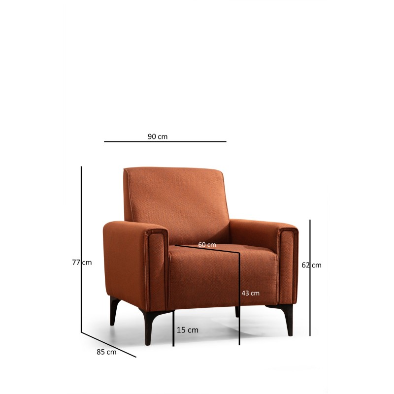 1-Seat Sofa Horizon - Tile Red Tile Red