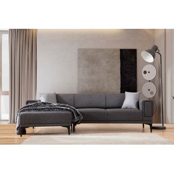 Corner Sofa-Bed Horizon Left - Dark Grey Dark Grey