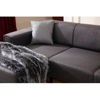 Corner Sofa-Bed Horizon Left - Dark Grey Dark Grey