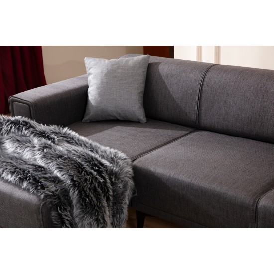 Corner Sofa-Bed Horizon Left - Dark Grey Dark Grey Corner Sofa-Bed Horizon Left - Dark Grey Dark Grey