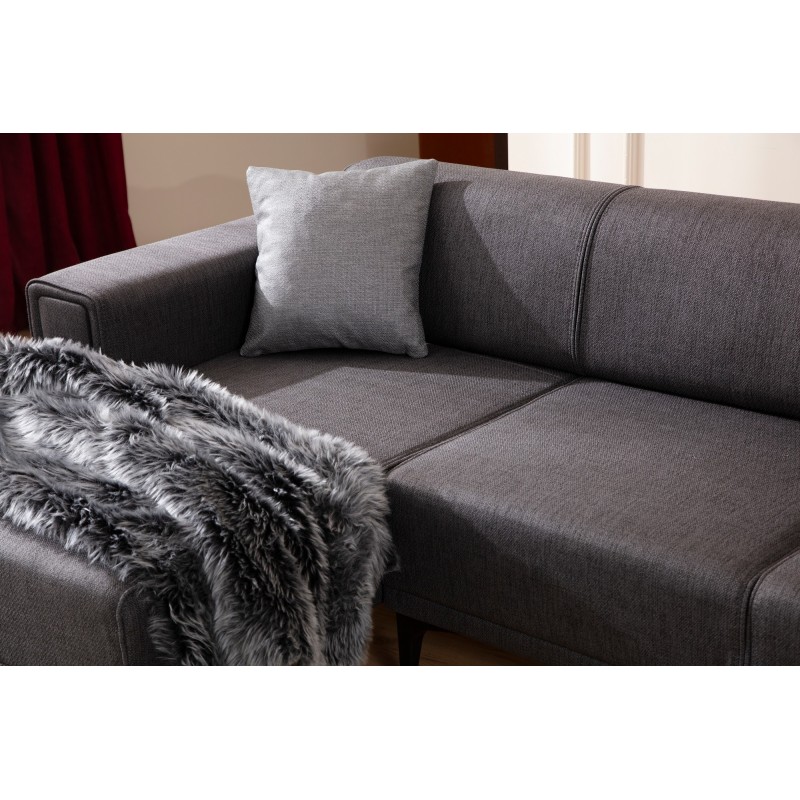 Corner Sofa-Bed Horizon Left - Dark Grey Dark Grey