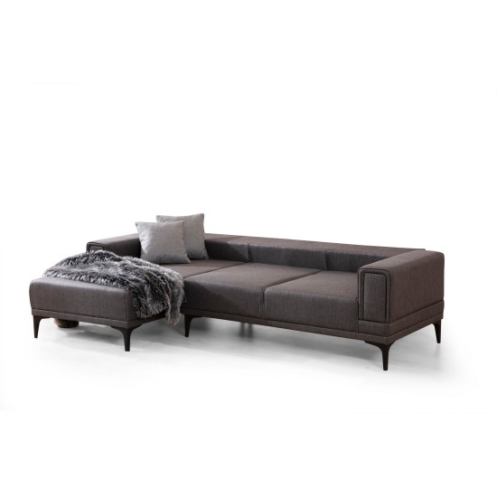Corner Sofa-Bed Horizon Left - Dark Grey Dark Grey Corner Sofa-Bed Horizon Left - Dark Grey Dark Grey