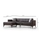 Corner Sofa-Bed Horizon Left - Dark Grey Dark Grey Corner Sofa-Bed Horizon Left - Dark Grey Dark Grey