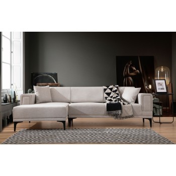 Corner Sofa-Bed Horizon Left - Ecru Ecru