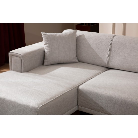 Corner Sofa-Bed Horizon Left - Ecru Ecru