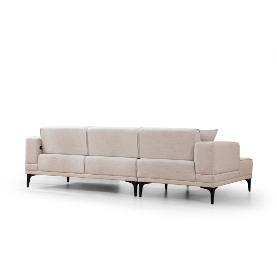 Corner Sofa-Bed Horizon Left - Ecru Ecru