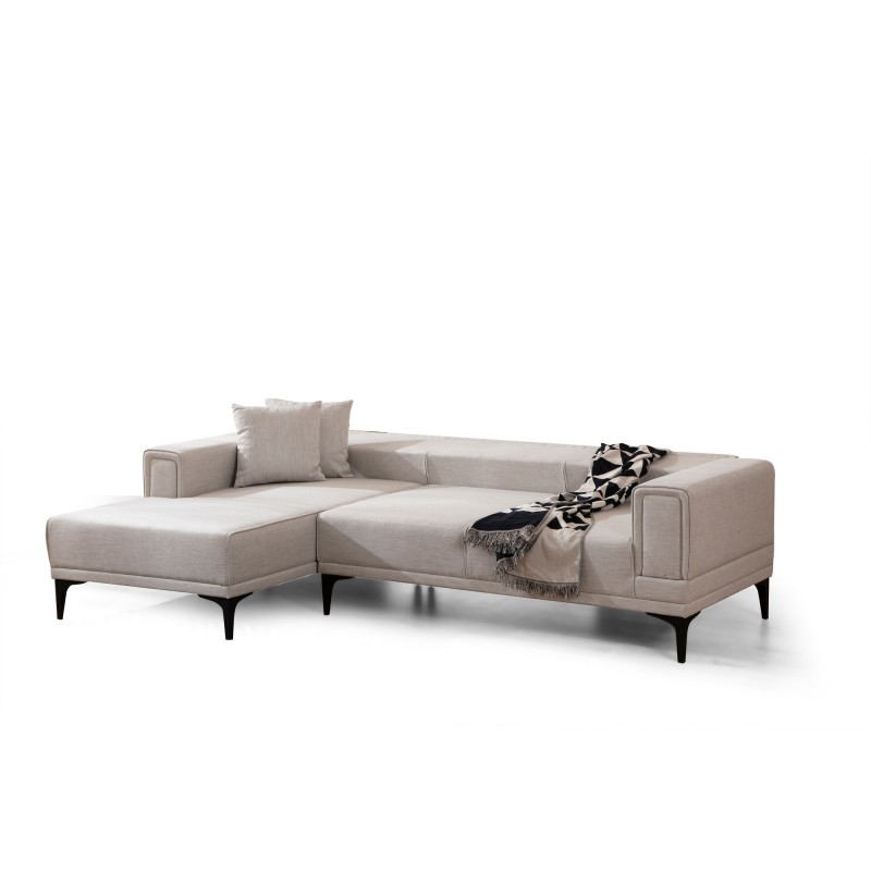 Corner Sofa-Bed Horizon Left - Ecru Ecru